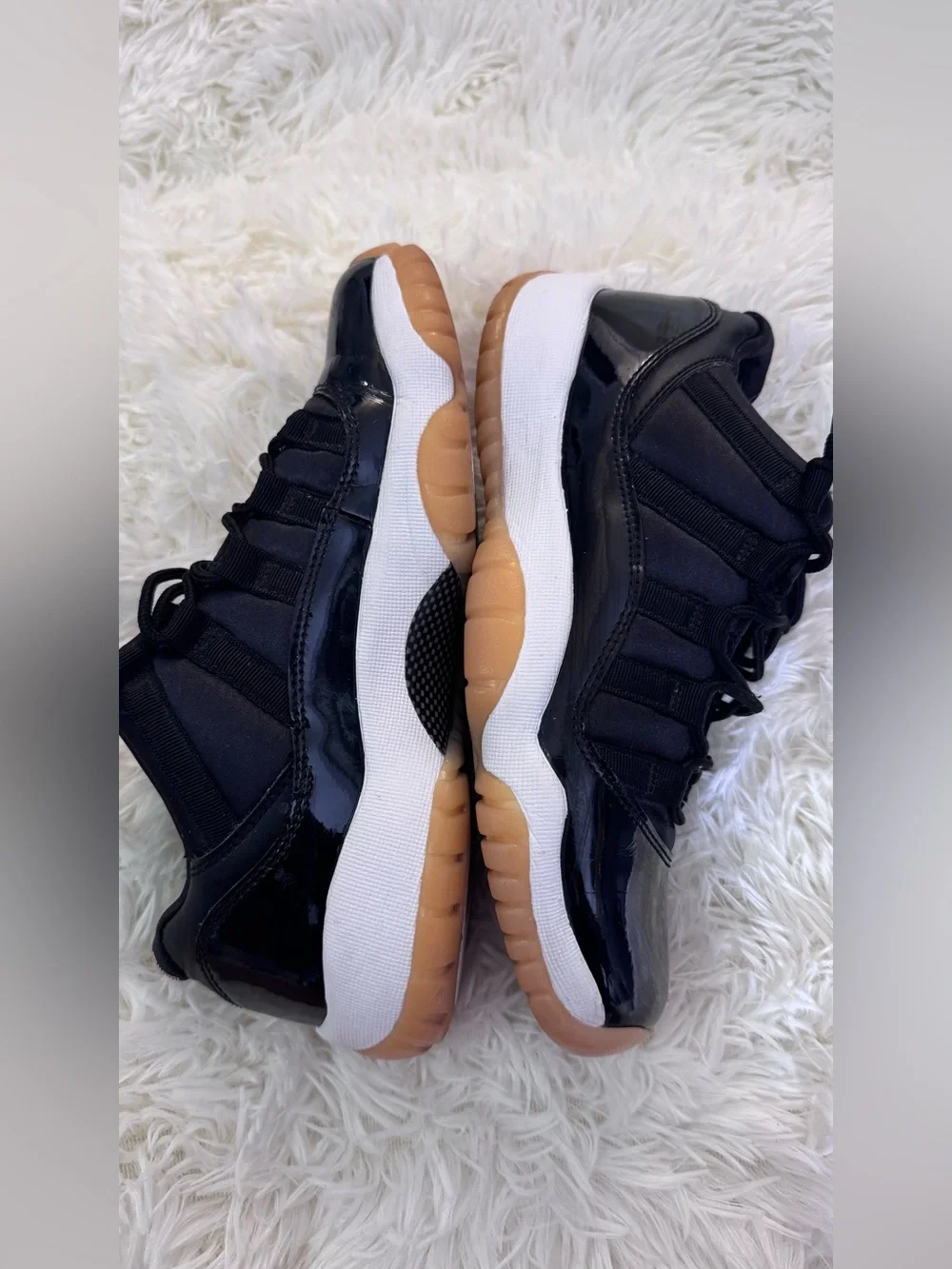 Black Kids Athletic Sneakers with Gum Sole